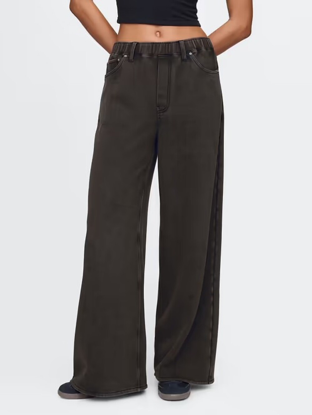 New GAP Heavyweight Easy Baggy Sweatpant Jeans Black Wash